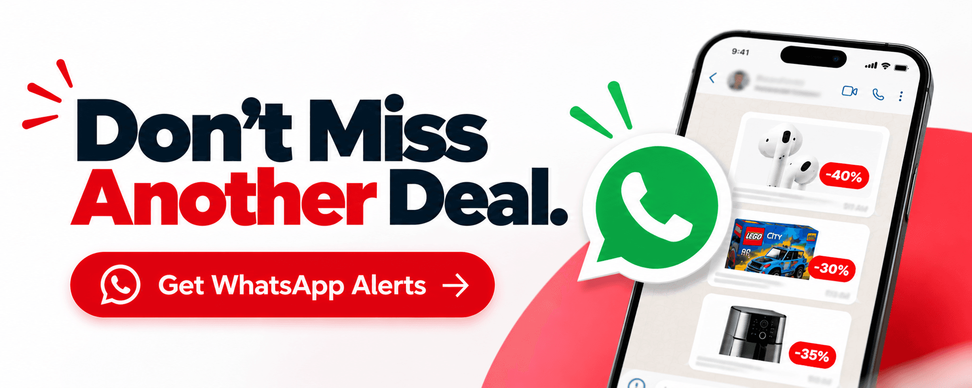 1sale whatsapp deals alerts banner