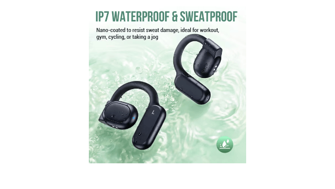 VEATOOL Wireless Earbuds Open Ear Headphone Sport, Bluetooth 5.3 Earbud, 80Hrs Earphone with Earhook, Noise Cancelling Mic,Light Weight Comfortable Fit,Suitable for Running,Workouts thumbnail 3