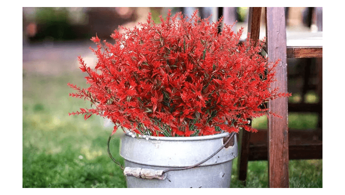 8 Bundles Artificial Fake Plants Flowers Decor Vine Hanging Outdoor Home Garden thumbnail 3