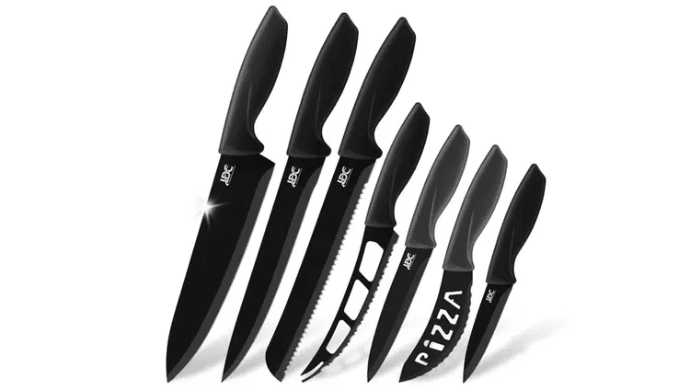 Ultra Sharp 7Pc &15Pc Kitchen Knife Set Stainless Steel Chef Knives by Lux Decor