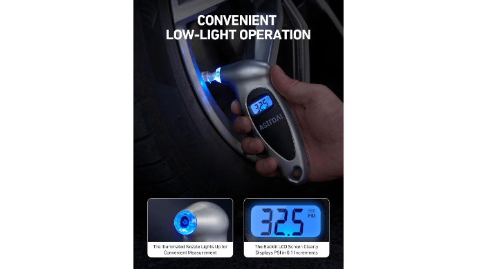 AstroAI Digital Tire Pressure Gauge 150PSI, ±1PSI Accuracy for Car Truck thumbnail 3