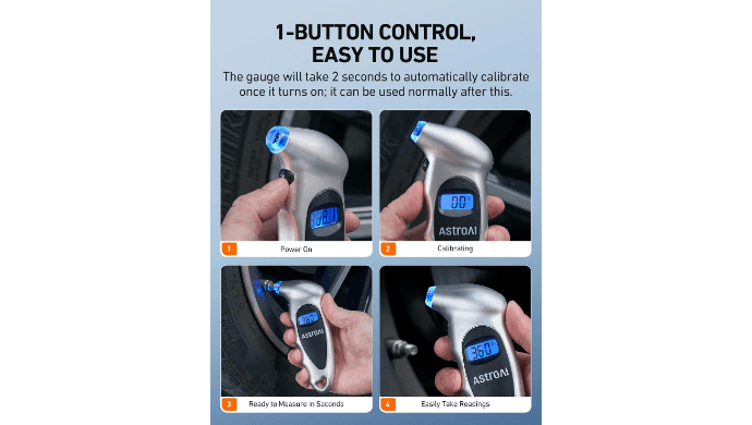 AstroAI Digital Tire Pressure Gauge 150PSI, ±1PSI Accuracy for Car Truck thumbnail 4