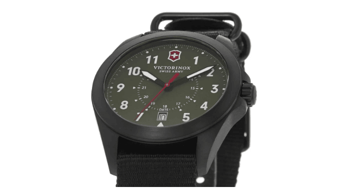 New Victorinox Swiss Army Heritage Quartz Green Dial Fabric Men's Watch 241972 thumbnail 2