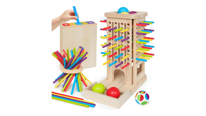 Wooden Sorting Toy Montessori Color & Shape Sorter Class Activity