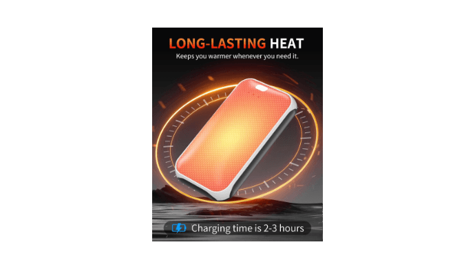 Lerat Hand Warmers Rechargeable 2 Pack, Portable Electric Hand Warmer Max 131℉, Reusable Slim Pocket Heater Handwarmers, Gifts for Men, Women, Outdoor, Golf, Camping, Hunting Essentials thumbnail 3