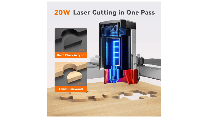 TOOCAA L2 Fully Enclosed Laser Engraver and Cutter thumbnail 3