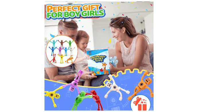 Christmas Stocking Stuffers for Boy Magnetic Robot Men Travel Toys for Kid thumbnail 2