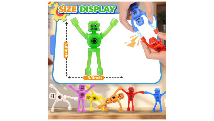 Christmas Stocking Stuffers for Boy Magnetic Robot Men Travel Toys for Kid thumbnail 3