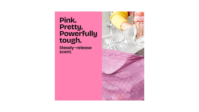 Glad ForceFlex MaxStrength Tall Kitchen Trash Bags, Rip and Tear Resistant, Cherry Blossoms Scented Pink Tall Garbage Bags, Odor Control, Febreze Freshness, 13 Gallon, 90 Count thumbnail 2