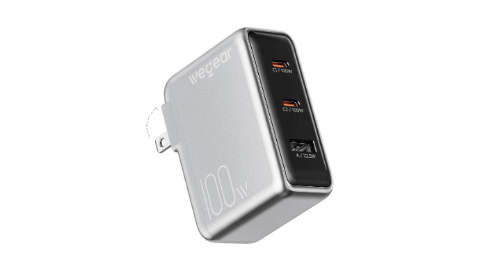 100W GaN USB C Charger Block, 3-Port Slim Foldable Wall Charger