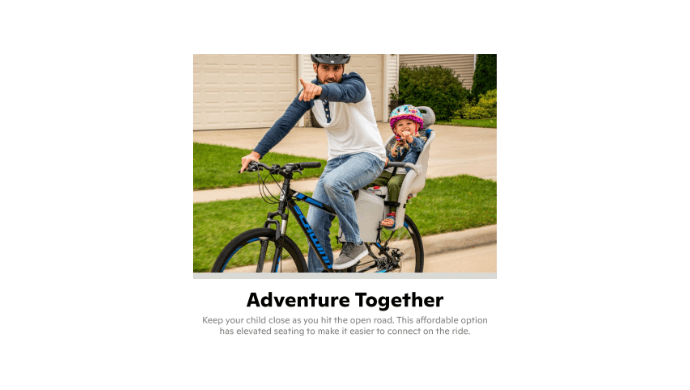 Schwinn Deluxe Child Bike Carrier, Seats one Kid Ages 1+, Frame Mount, Adjustable Safety Harness, Quick Release Design, Comfortable Padding, Rear-Mounted Child Bike Seat for Toddler thumbnail 4