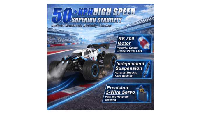 1/14 Fast RC Cars for Adults and Boys, 50 KPH 4WD Offroad RC Truck thumbnail 3