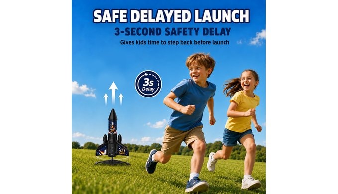 Rocket Launcher for Kids,Auto Launch Rocket Toy thumbnail 5
