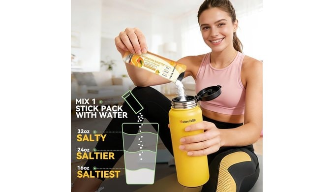 Zero Sugar High Sodium Electrolyte Powder Packets for Superior Hydration thumbnail 4