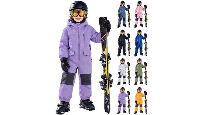 Snow Suit for Kids Waterproof Warm Insulated One Piece Coveralls
