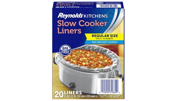 Reynolds Kitchens Slow Cooker Liners, Regular Size, Fits 3-8 Quarts, 20ct
