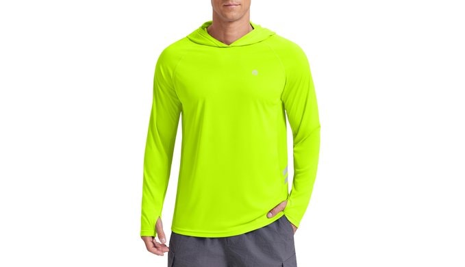 PINSPARK Sun Shirts for Men Long Sleeve UPF 50+ Fishing Hoodie Rash Guard thumbnail 1