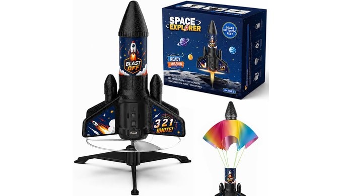 Rocket Launcher for Kids,Auto Launch Rocket Toy