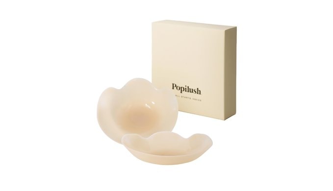 Popilush Nipple Covers - Silicone Reusable Sticky Bra, Cute Cat Paw Shape Seamless Adhesive Bras with Ultra-Thin Edge