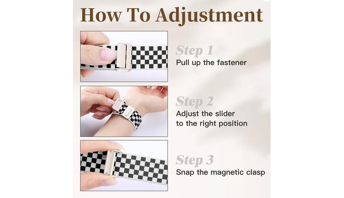 Magnetic Stretchy Band Compatible with Apple Watch Bands Women Men thumbnail 4