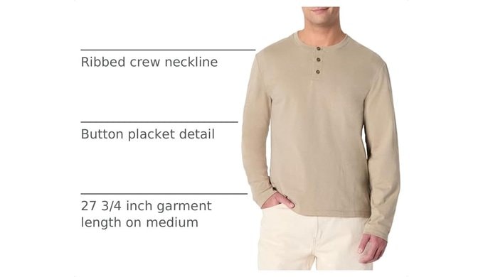 Amazon Essentials Men's Long Sleeve Henley Shirt for Men, Regular-Fit, Cotton, Available in Big & Tall thumbnail 4