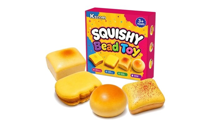 Kzoom 4PCS Slow Rising Squishy Fidget Toys Food Squeeze for Adults Kid