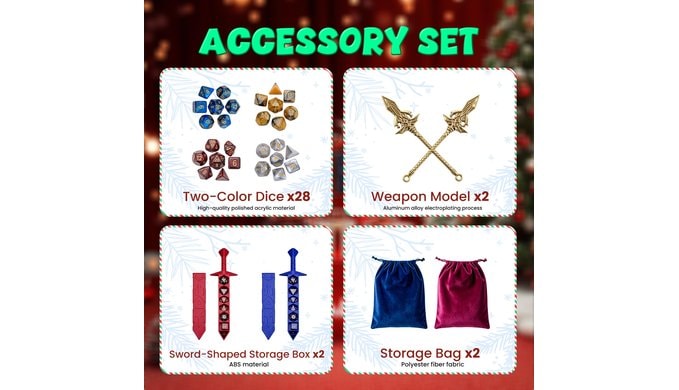DND Dice Advent Calendar 2026, 24 Days Christmas Countdown Calendar, Surprise D&D Gifts for Dice Goblin, Adults, Teens & Kids, DND Polyhedral Dice Sets for Dungeons and Dragons TTRPG Fan, MTG, Role Playing Table Game Christmas Advent Calendar 2026 thumbnail 3