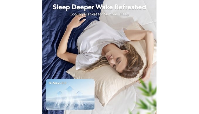 Summer Cooling Blanket for Hot Sleepers - King Size, 90"x108" thumbnail 4