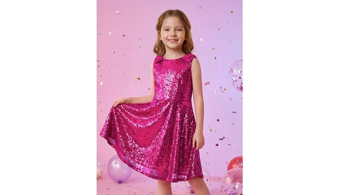 Stelle Girls Sequin Dress Sleeveless A-Line Sparkly Dresses 5-15 Y thumbnail 2