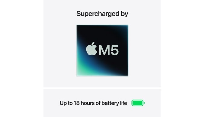 Apple 2026 MacBook Air 13-inch Laptop with M5 chip: Built for AI, 13.6-inch Liquid Retina Display, 16GB Unified Memory, 512GB SSD, 12MP Center Stage Camera, Touch ID, Wi-Fi 7; Silver thumbnail 4