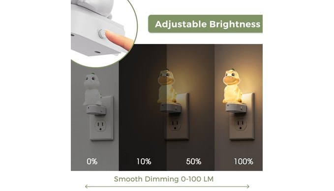 L LOHAS LED Plug in Night Light for Kids, 3D Cute Dinosaur Night Lights thumbnail 3