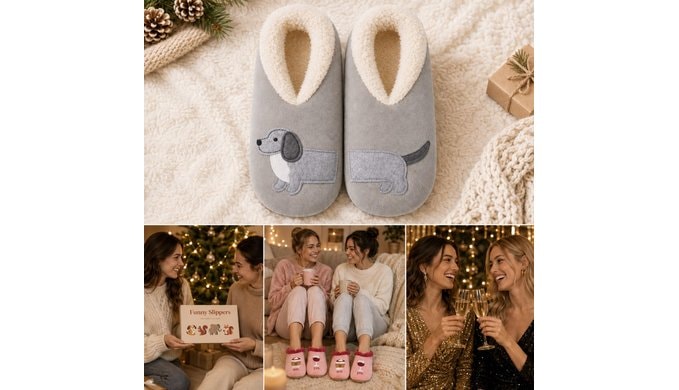 Slipper Socks for Women, Fuzzy Sock Slippers with Non-Skid Grips thumbnail 2
