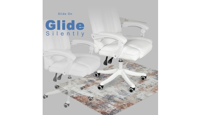 Office Chair Mat for Hardwood Floor, 0.2” Thick Non-Slip Desk Rug, Silent Glide Floor Protector for Rolling Chairs, Easy-Clean Surface, Silent Glide Mat for Tile & Laminate, Desert Canyon Ember thumbnail 5