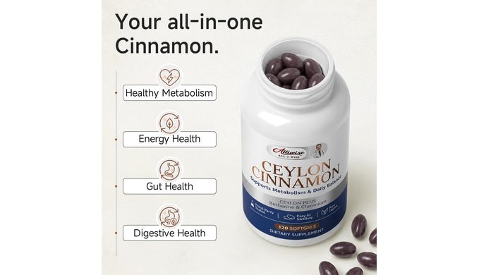 Ceylon Cinnamon Supplement with Berberine & Chromium thumbnail 2