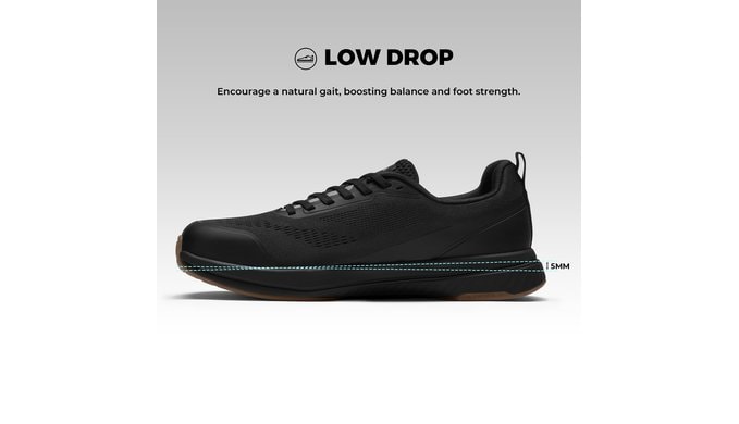 AIRHAS Mens Wide Toe Box Gym Shoes Low Drop Sneakers thumbnail 3