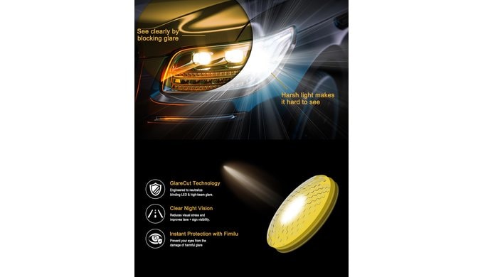 Polarized Night Driving Vision Glasses for Men Women, Yellow Lens thumbnail 5