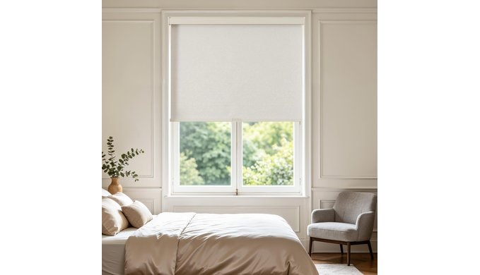 Joydeco Cordless Blackout Roller Shades for Windows, 35" W x 72" H, Beige thumbnail 2
