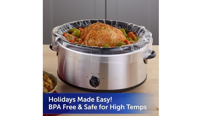 Reynolds Kitchens Slow Cooker Liners, Regular Size, Fits 3-8 Quarts, 20ct thumbnail 2