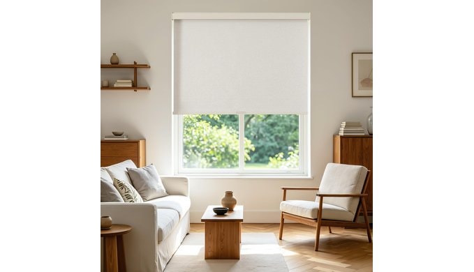 Joydeco Cordless Blackout Roller Shades for Windows, 35" W x 72" H, Beige thumbnail 5