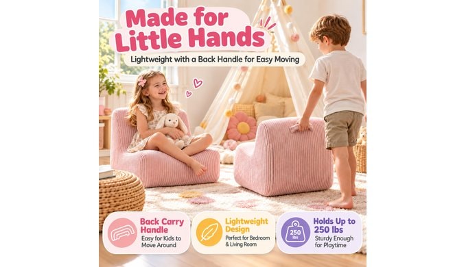DAICO Bean Bag Chairs for Kids, Comfy Reading Sofa Couch for Gaming thumbnail 5