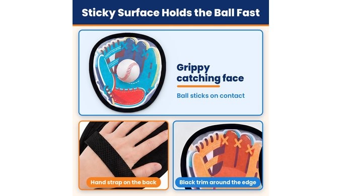 Velcro Ball and Catch Game Outdoor Toys for Kids Ages 3-12+ thumbnail 5