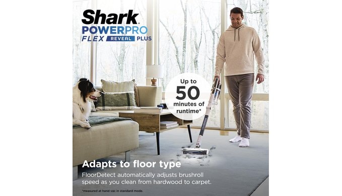 Shark PowerPro Flex Reveal Plus Cordless Vacuum, Java, IZ382H thumbnail 2