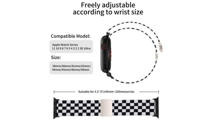Magnetic Stretchy Band Compatible with Apple Watch Bands Women Men thumbnail 3