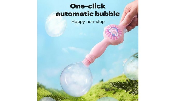 2026 New Fog Bubble Machine, Rechargeable Automatic Electric Smoke Bubble Machine, Magic Smoke Bubble Maker, Colorful Lights & Music, Bubble Fog Game for Parties, Summer, Beaches(Pink) thumbnail 3