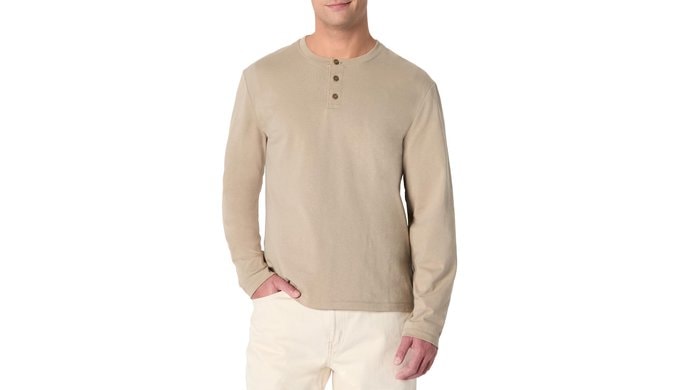 Amazon Essentials Men's Long Sleeve Henley Shirt for Men, Regular-Fit, Cotton, Available in Big & Tall thumbnail 1