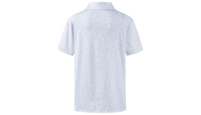 Boys Golf Polo Collared Performance Print Youth Kids Short Sleeve Shirts thumbnail 3