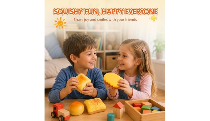 Kzoom 4PCS Slow Rising Squishy Fidget Toys Food Squeeze for Adults Kid thumbnail 2
