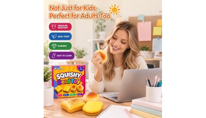 Kzoom 4PCS Slow Rising Squishy Fidget Toys Food Squeeze for Adults Kid thumbnail 5