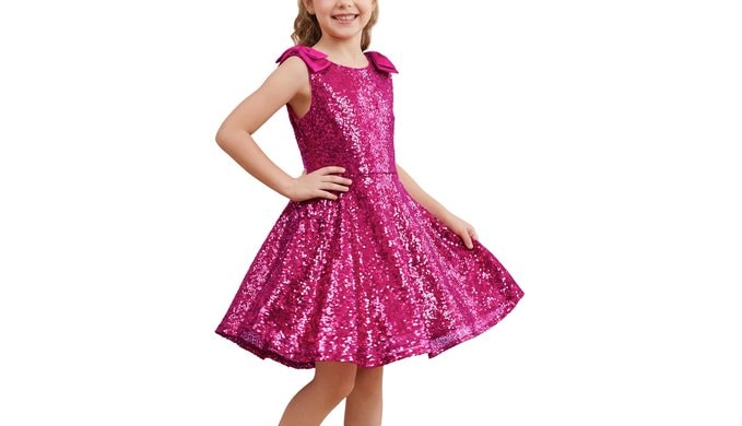 Stelle Girls Sequin Dress Sleeveless A-Line Sparkly Dresses 5-15 Y