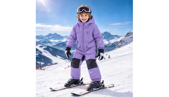 Snow Suit for Kids Waterproof Warm Insulated One Piece Coveralls thumbnail 3